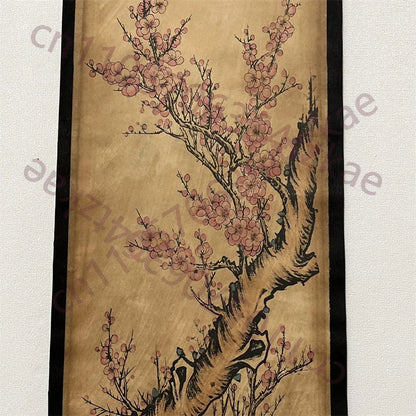 China Old Four‑Panel Scroll Painting – Middle Hall Hanging, Jiawu Year