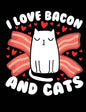 I Love Bacon And Cats: A book for cat & bacon lovers - Paperback