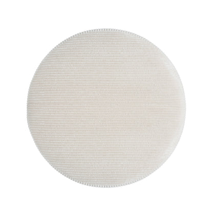 Upholstered Round Ottoman, Beige, Corduroy