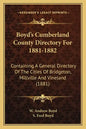 Boyd's Cumberland County Directory For 1881-1882: Containing A General Directory Of The Cities Of Bridgeton, Millville And Vineland (1881) - Paperback
