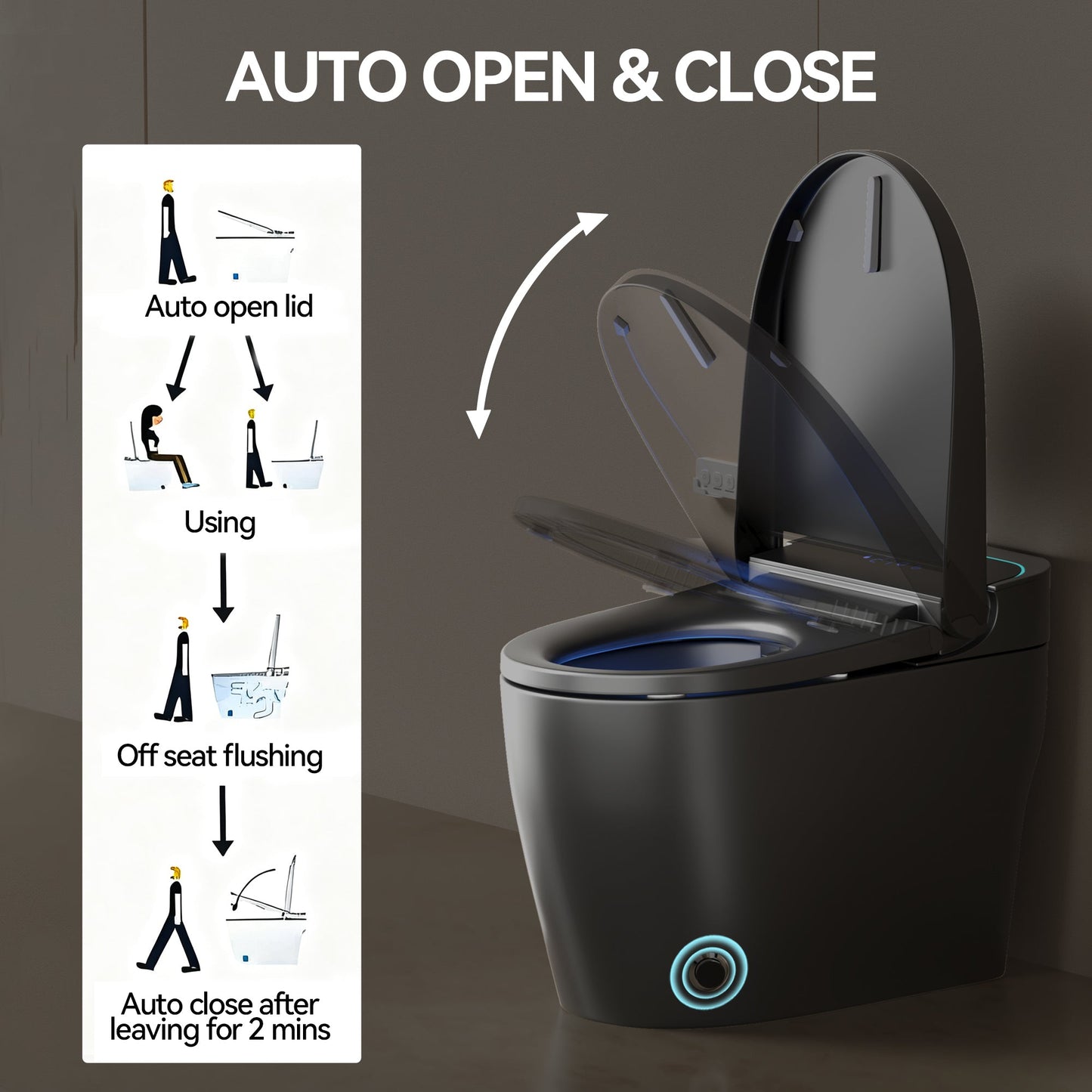 Unique Smart Toile,  One Piece Toilet with Bidet Built In,Intelligent Toilet ...