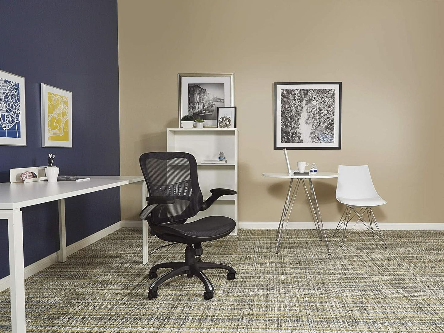 Riley Ventilated Manager's Office Desk Chair With Black Mesh