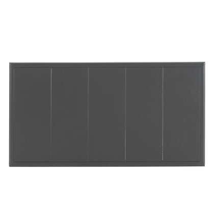 Outdoor Seating Set 4 Piece Bench Chairs Table Iron Gray