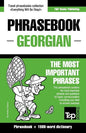 English-Georgian phrasebook and 1500-word dictionary - Paperback