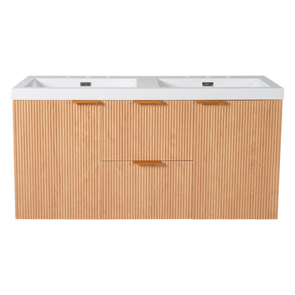 Modern 47.24 Inch Double Sink Bathroom Vanity with SMC Top, MDF Cabinet