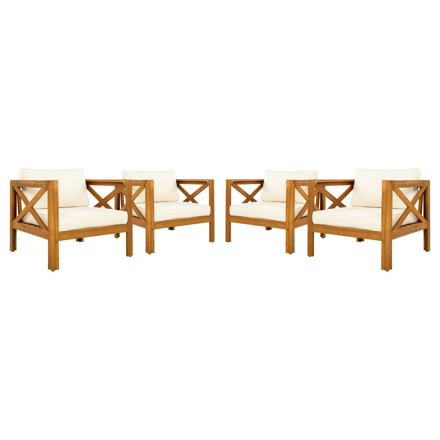 3 Piece Outdoor Conversation Set Acacia Wood Teak