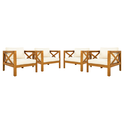 3 Piece Outdoor Conversation Set Acacia Wood Teak