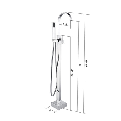 Freestanding Bathtub Faucet with Hand Shower