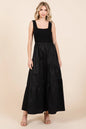Mittoshop Mix Media Square Neck Maxi Dress