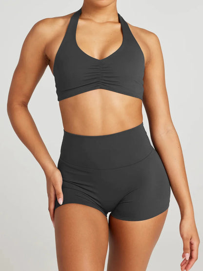 Halter Neck Cami and Shorts Active Set