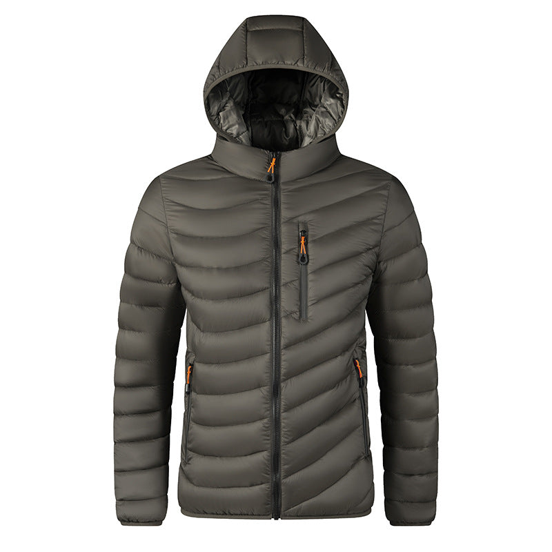 Plus-size Cotton-padded Coat With A Detachable Hood
