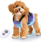 LED Dog Harness Light Up Fiber Optic Remote Control Small Dogs Cats
