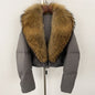 Fox Fur Collar Thick Short Down Jacket Coat