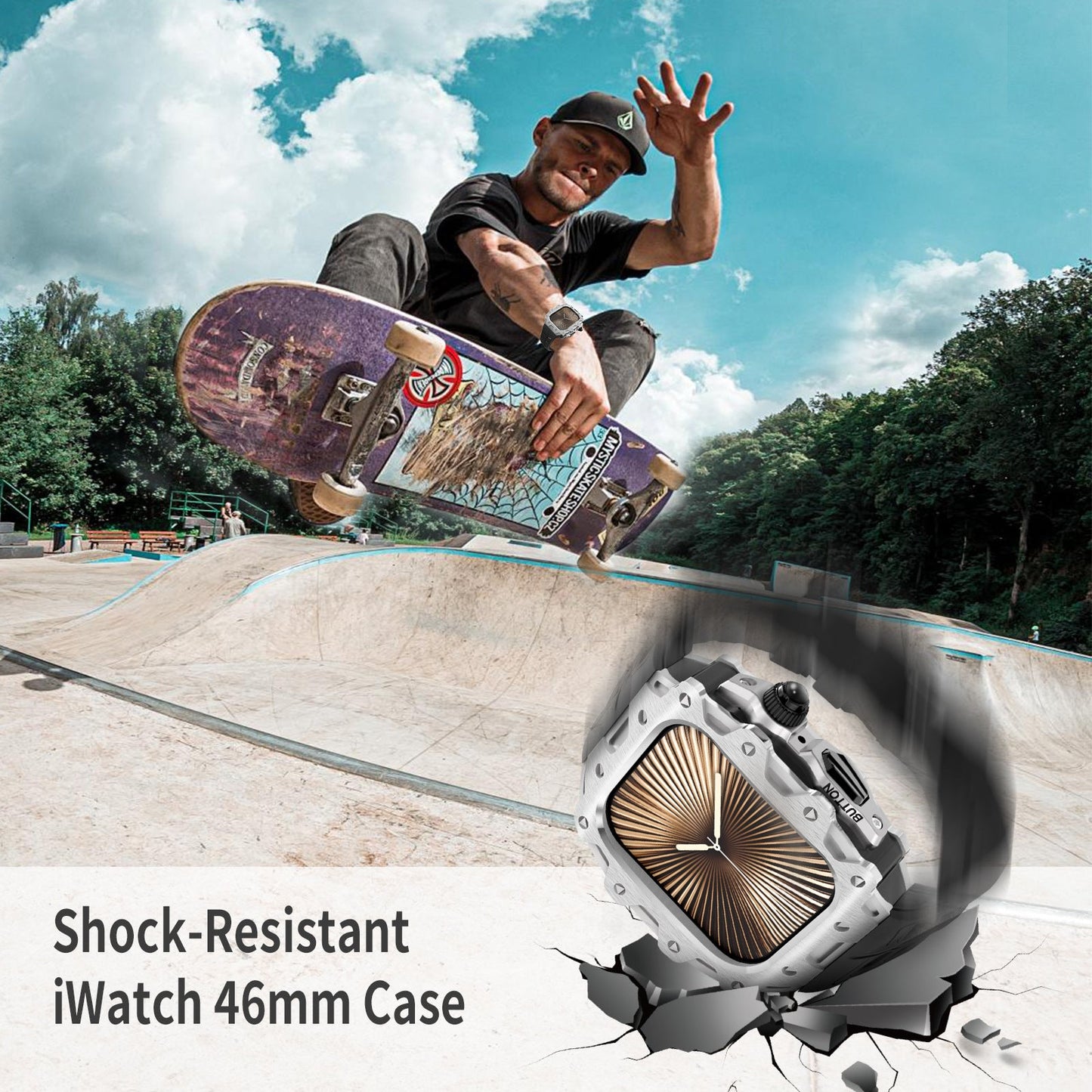 Metal Case For Watch S1110 46mm All-in-one Case And Strap Conversion