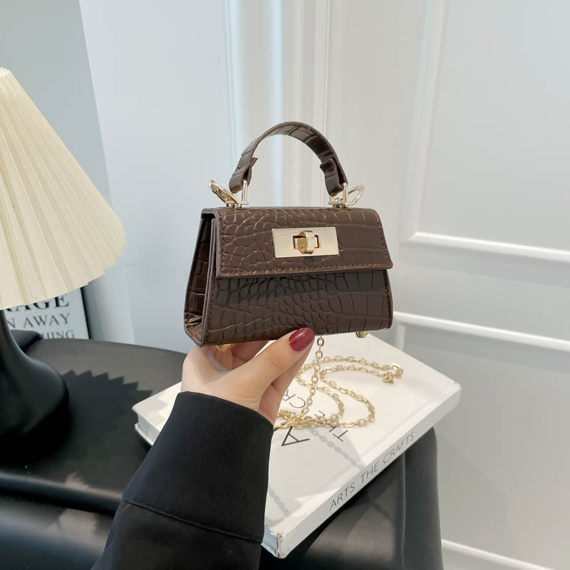 Casual Small Square Handbag With Shoulder Strap