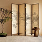 New Chinese Zen Room Divider Screen – Wabi‑Sabi Partition with Song‑Dynasty Aesthetic