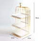 Ceramic Gold Plated Ceramic Dessert Tray Table Display Rack