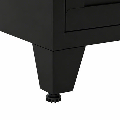 Dresser 9-Drawer Black Steel Smooth-Glide Powder Coat 52x15.8x30 In