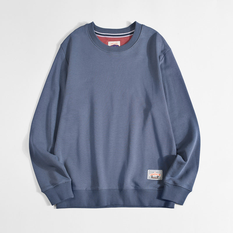 Mens Solid-color Casual Long-sleeve Hoodie