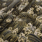 Japanese Floral Cotton Fabric, Handmade Wind-Stamped
