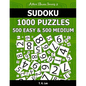 Sudoku 1,000 Puzzles, 500 Easy and 500 Medium: Keep Your Brain Active For Hours With This Sudoku Puzzle Book - Paperback