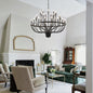 Chandelier 36-Light Black Industrial Iron Candle Farmhouse Pendant