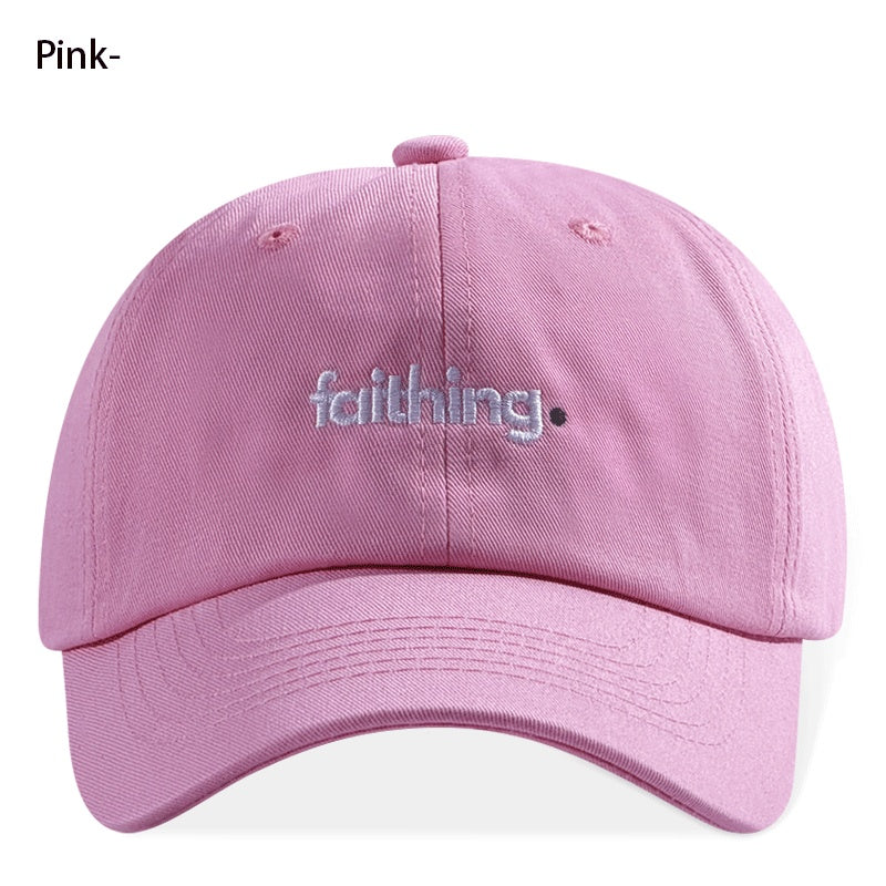 Religious Christian Faithing Letter Embroidery Black Vintage Casual Unisex Baseball Cap