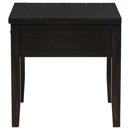 Concord 1-drawer Square End Table Distressed Java