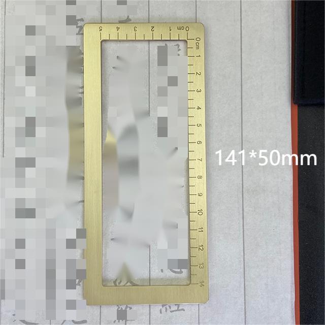 Brass Calligraphy Weight Brush and Paper Scale