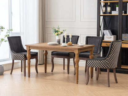 Ultra Side Dining Chair, Thickened fabric chairs with neutrally toned solid