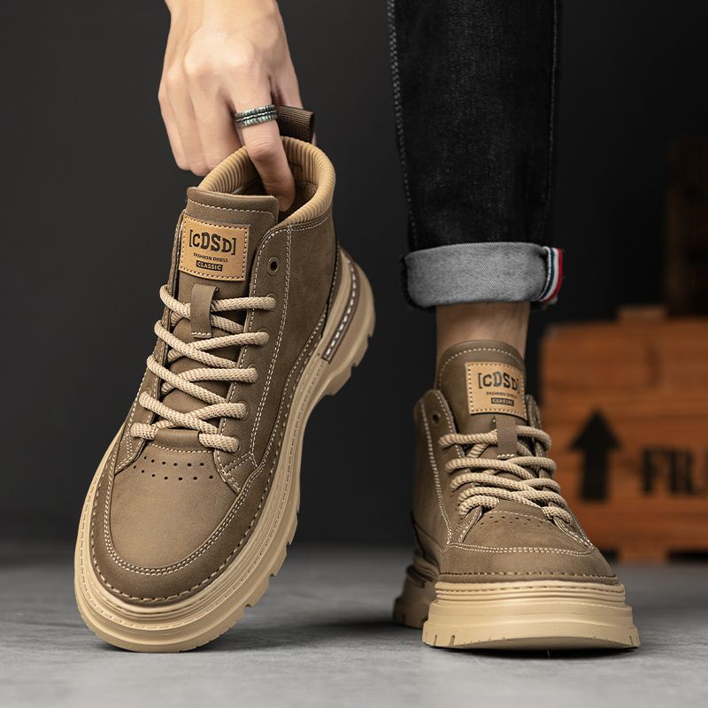 British-style Retro High-top Casual Shoes For Men
