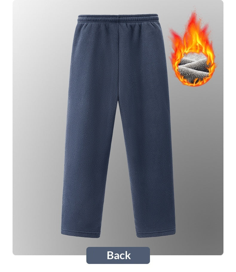 Men New AutumnWinter Fleece Lined Padded Norwegian Style Thermal Pants In American And European Sizes