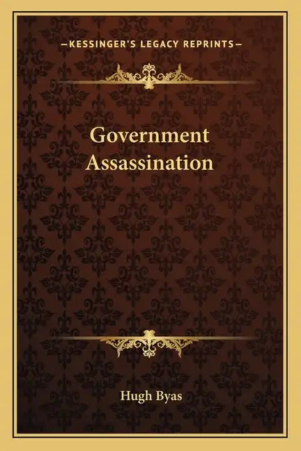 Government Assassination - Paperback