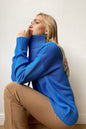 Back To School Sweater - Basic Bae Turtleneck Dropped Shoulder Long Sleeve Sweater