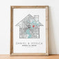 Living Room Decoration Spray Painted Posters Frameless