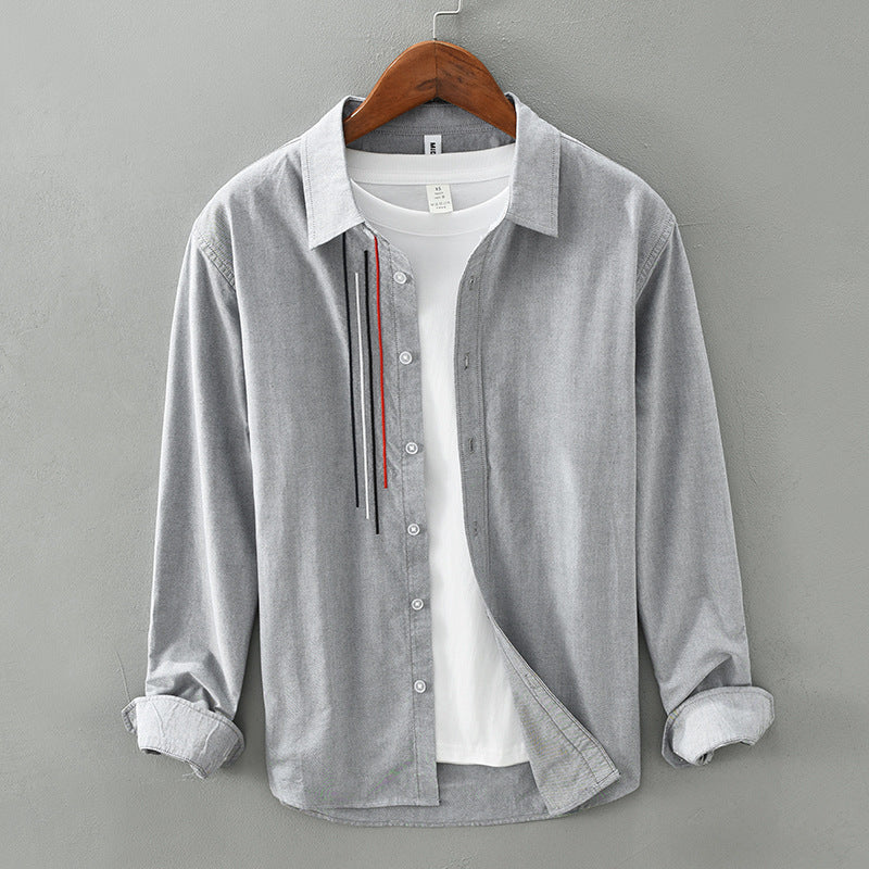 Cotton Long-sleeve Simple Handsome Casual And Versatile Shirt Jacket
