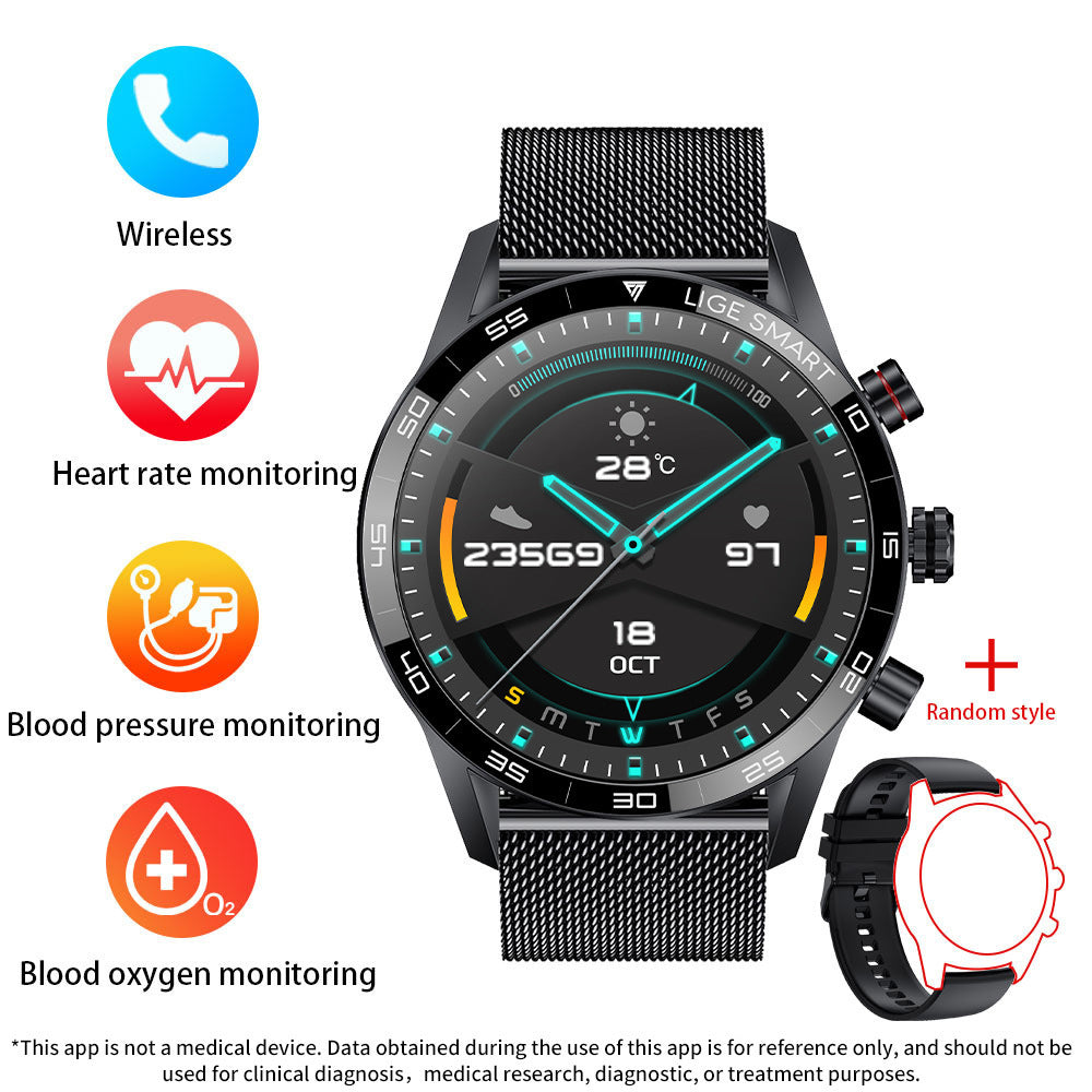 Multifunctional Bluetooth Smartwatch For Men With Blood Pressure And Heart Rate Monitoring