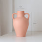 Round Belly Vase Double Ear Ceramic Table Top Decoration
