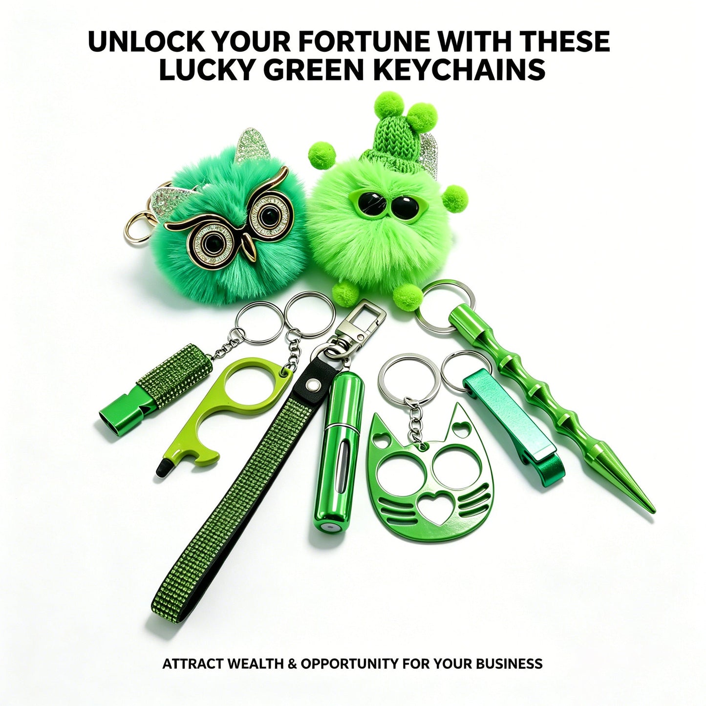 Ins Little Coal Ball Self-defense Keychain