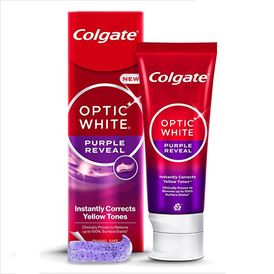 Colgate Optic White Purple Reveal Toothpaste 75ml - Whitening Formula
