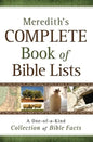 Meredith's Complete Book of Bible Lists - Paperback