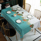Printed Check Thickened Round Table Wash Free