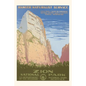 Vintage Journal Poster for Zion National Park - Paperback