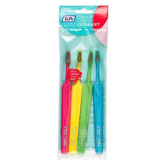 TePe Select Compact X-Soft Manual Toothbrush for Sensitive Teeth - Gentle Oral Care for Adults and Children