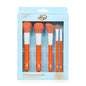 Eklips 5-Piece Makeup Brush Set - Professional Cosmetic Brushes for Precise Application & Hygiene