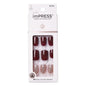 Impress Adhesive Press On False Nails - Quick & Easy 5-Minute Manicure, Damage-Free Fake Nails with 30 Sizes