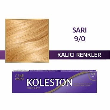Wella Koleston Sarõ 9/0 Blonde Hair Dye: Perfect Gray Coverage, Easy At-Home Application, Brilliant Shine 50ml Tube