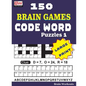 150 Brain Games - CODE WORD Puzzles 1 - Paperback