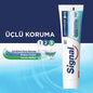 Signal Toothpaste Triple Protection with Fluoride & Calcium - 4.06 fl oz - Fresh Minty Flavor