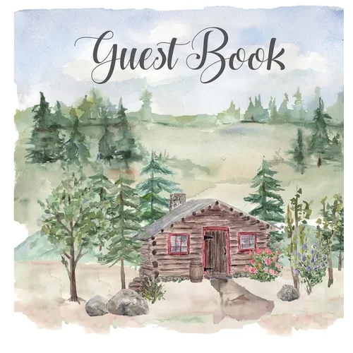 Cabin house guest book (hardback), comments book, guest book to sign, vacation home, holiday home, visitors comment book - Hardcover